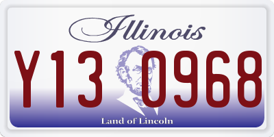 IL license plate Y130968