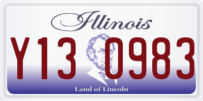 IL license plate Y130983