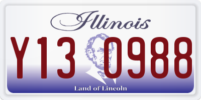 IL license plate Y130988
