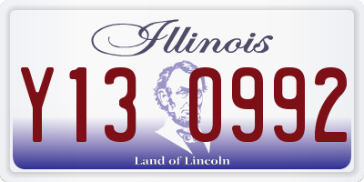 IL license plate Y130992
