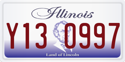 IL license plate Y130997