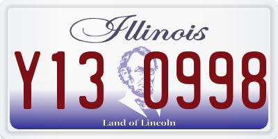 IL license plate Y130998