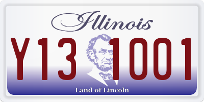 IL license plate Y131001