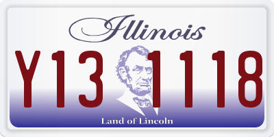 IL license plate Y131118