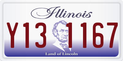 IL license plate Y131167
