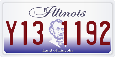 IL license plate Y131192