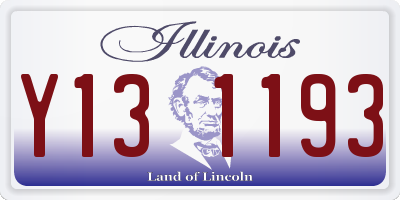 IL license plate Y131193