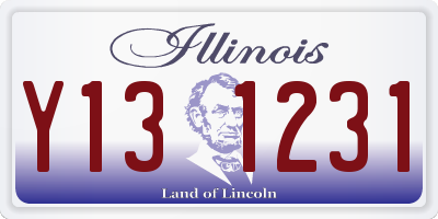IL license plate Y131231