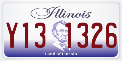 IL license plate Y131326