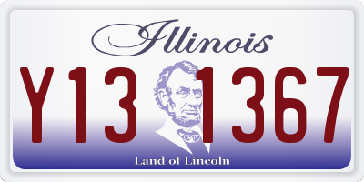 IL license plate Y131367