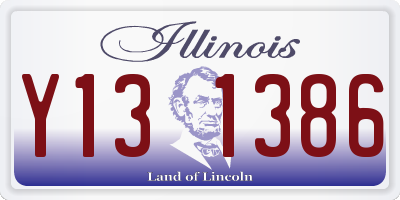 IL license plate Y131386