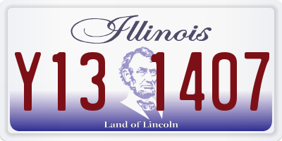 IL license plate Y131407
