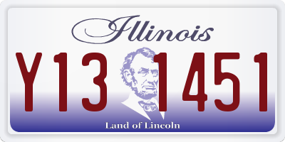 IL license plate Y131451