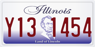 IL license plate Y131454