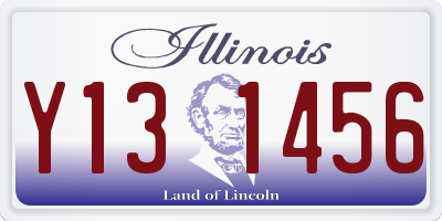 IL license plate Y131456