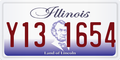 IL license plate Y131654