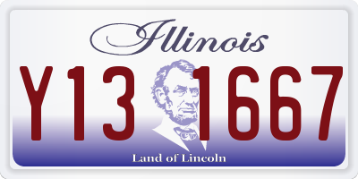 IL license plate Y131667