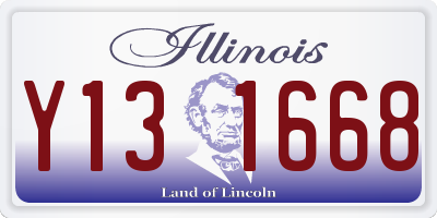 IL license plate Y131668