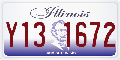 IL license plate Y131672