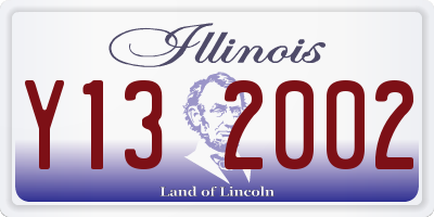 IL license plate Y132002
