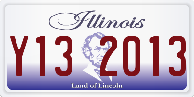 IL license plate Y132013