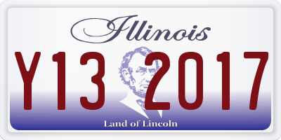 IL license plate Y132017