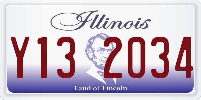 IL license plate Y132034