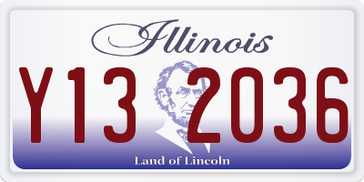 IL license plate Y132036