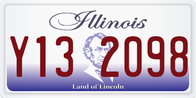 IL license plate Y132098