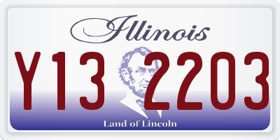 IL license plate Y132203