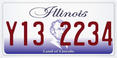 IL license plate Y132234