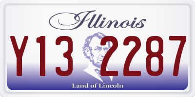 IL license plate Y132287
