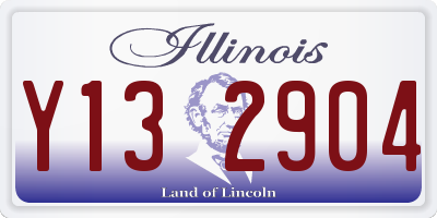 IL license plate Y132904