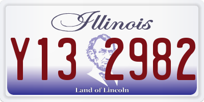 IL license plate Y132982
