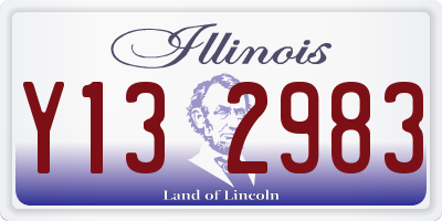 IL license plate Y132983