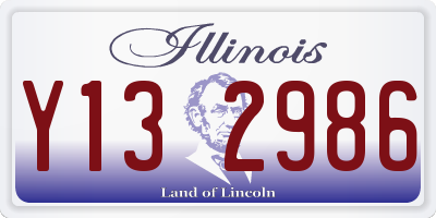 IL license plate Y132986