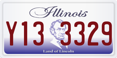 IL license plate Y133329