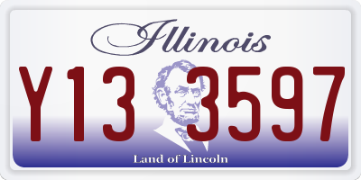 IL license plate Y133597