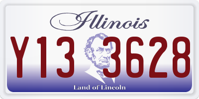 IL license plate Y133628