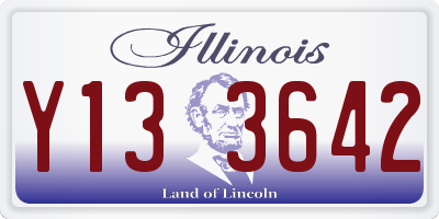 IL license plate Y133642