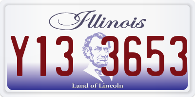 IL license plate Y133653