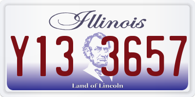 IL license plate Y133657