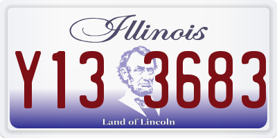 IL license plate Y133683