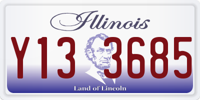 IL license plate Y133685