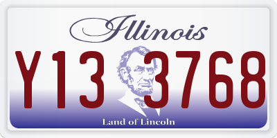 IL license plate Y133768