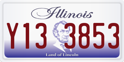 IL license plate Y133853