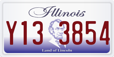 IL license plate Y133854