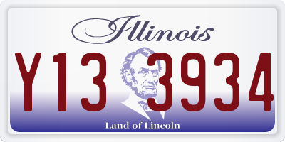 IL license plate Y133934