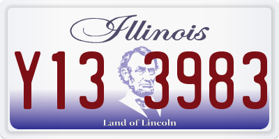 IL license plate Y133983
