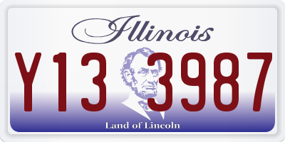 IL license plate Y133987